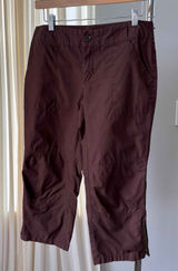 Y2K Vintage Daisy Fuentes Sz 6 Cotton Capris Brown Boho Gorpcore Cargo Indie Photo 0