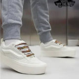 NEW Vans Knu Stack Women's Platform Shoes Vintage Suede Marshmallow Photo 0
