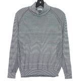 NEW Peter Millar Sweater Hepburn Sport Turtleneck Stripe Stretchy Navy Medium Photo 0
