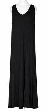 Knix Black Sleeveless V-Neck Maxi Dress Size‎ XL Flowy Stretch Knit Soft Comfort Photo 0