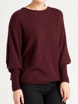 Quince Mongolian Cashmere Batwing Burgundy Oversized Dolman Sweater Photo 0