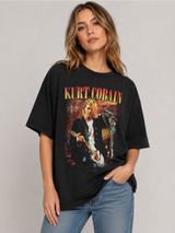 Kurt Cobain Nirvana MTV Unplugged Graphic Tshirt Black 1x Photo 0