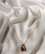 18 Inch Gold Lock Necklace  Photo 0