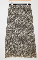 Anthropologie Maeve Anina Shimmer Preppy Holiday Cheetah Whimsigoth Midi Skirt 6 Photo 0