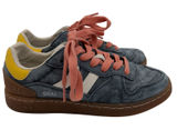Coolway Goal Blue Suede Low Top Sneakers Womens Size 6 Gum Sole Retro Skater‎ Photo 0