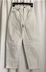 Madewell Balloon Jean in Vintage Canvas - Ecru Tile White - Size 23 Photo 0