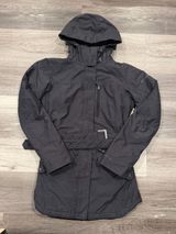 Columbia Omni Tech Parka Women’s Grey Belted Insulated Jacket Size Md Photo 0
