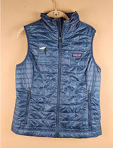 Patagonia Womens Thermal Blue Nano Puff Vest Medium - Embroidered Photo 0