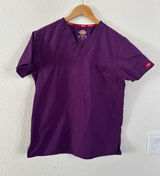 Dickies Scrub Top XS Purple V-Neck Chest Pocket Medical Uniform 83706 EGWZ Photo 0