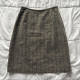 Mini Skirt‎ Womens Size 4 Wool Blend Brown Tweed Lined Officechic Corpcore City Photo 0