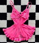 NWT Victoria’s Secret Hot Pink Babydoll S Photo 0