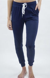 Zyia Active Navy Blue Cozy Joggers Drawstring Athleisure Lounge Pants Size M Photo 0