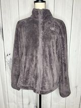 The North Face Jacket Women Sz M Purple Fleece Full Zip Osito Fuzzy Pile Logo Photo 0