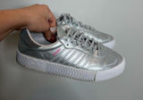 Adidas Sambarose Silver Metallic Platform Sneakers Womens 8 Leather Shoes Photo 0