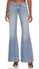 Re/Done Low Rise Bell Bottom Flare Jeans Lake Blue Size 10/30‎ Photo 0