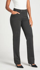 Betabrand 7-Pocket Dress Pant Yoga Pant Straight (Charcoal) size small Photo 0