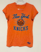 Adidas New York Knicks Bling Shirt orange blue women size large Photo 0