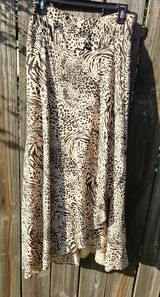Japna Animal Print Wrap Stretch Midi Skirt SIZE Large Photo 0