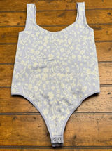 Free‎ People Intimately Floral Print Thong Bodysuit Lavender Cream M Photo 0