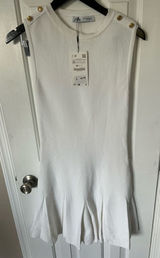 Zara white flared skirt size XS knitted Photo 0