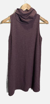 Leith Shift Dress Women S Purple Cowl Neck Sleeveless Knit Casual Minimalist Photo 0