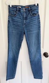 Pilcro Anthropologie High Rise Cigarette Jeans Raw‎ Hem Size 29 Blue Photo 0