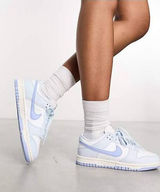 Nike Dunk Low Next Nature White Blue 5.5Y Women's Size 7 Rare Sneakers Shoes Photo 0