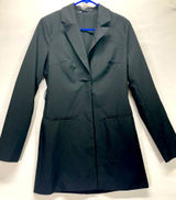 Zara‎ Longer Style Blazer Coat Women M Black W/Pockets Trendy Lightweight Button Photo 0
