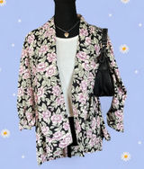 Vintage Y2K cottagecore coastal floral open front cardigan jacket petite 💗 Photo 0