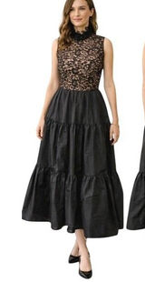 Vintage Lillie Rubin Evening Gown XS-S Black Lace Taffeta‎ Romantic Victorian Photo 0