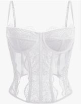 White Corset Top Size M Photo 0