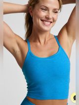 Spacedye Slim Racerback Cropped Tank Racerback Crop Tank Sport Bra Size XS Photo 0