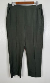 Wool& Rosso Straight Ponte Pant Olive Green Merino Wool Blend Size L Photo 0
