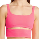Alo Yoga Slit Bra Fluorescent Pink Coral XS Photo 0