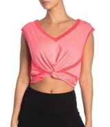 Free People Movement Glow Up Pink Twist Front Crop Top Photo 0