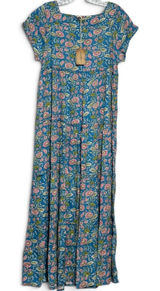 Natural Life Berkley Maxi Dress Blue Pink Green Cream Floral Small Photo 0