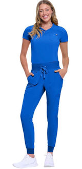 Natural Uniforms Womens Cool Stretch Modern nurse Cna Yoga Jogger Scrubs BLUE XS Photo 0