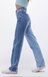 Eco Two-Tone 90’s Boyfriend Jeans Photo 0