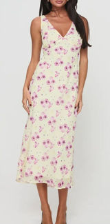 Princess Polly Womens Nellie Floral Purple Midi Dress 16 Photo 0