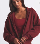 SKIMS Cotton Fleece Zip-Up Hoodie XS Photo 0
