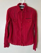 Harley-Davidson Red Contrast Stitch‎ Button Up Shirt Size Small Photo 0