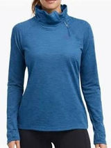 The North Face Blue Canyonlands 1/4 Zip Asymetric Fleece Pullover Top XXL Yoga Photo 0