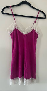 Y2K Victoria's Secret Pink White Lace Cami Tank Top Small Dainty Romantic Photo 0