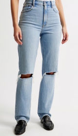 Abercrombie Ultra High-Rise 90s Straight Curve Love Jeans Photo 0