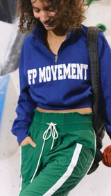 NWT FP Movement‎ Free People For the Win Logo Quarter Zip Sz Sm Photo 0