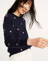 Mile(s) Madewell Embroidered Mainstay Sweatshirt Confetti‎ Floral Size Large EUC Photo 0