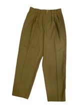 The BEST Vintage 1980s Olive Green High Waisted Wide Leg Pleated Dress Pants 🍸 Photo 0