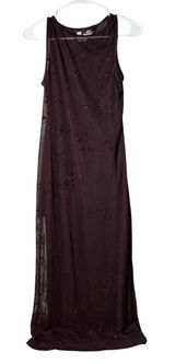 Jodi Kristopher Vintage Dark Romance Mesh Gown Women M Glitter Floral Maxi Dress Photo 0