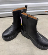 Wild Fable Honor Black Front Zip Platform Ankle Boots Womens 7.5 Lug Sole NEW Photo 0