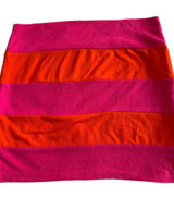Striped Pink and Orange Women's Mini Skirt Photo 0